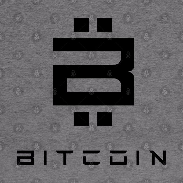 Bitcoin Tech Logo Black by StickSicky